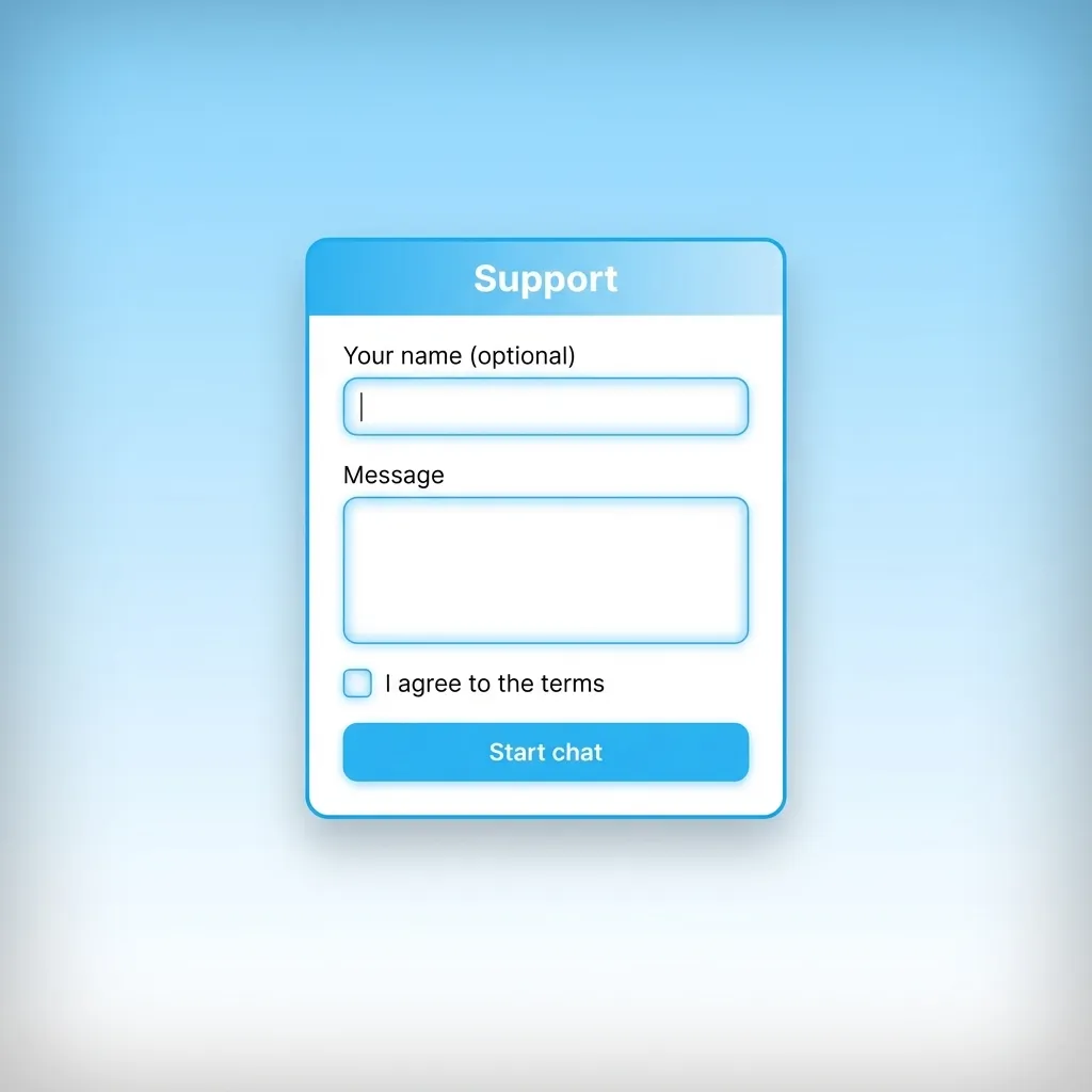 Tabla de métodos de soporte al usuario de escritorio: chat en vivo, correo, teléfono y redes sociales
