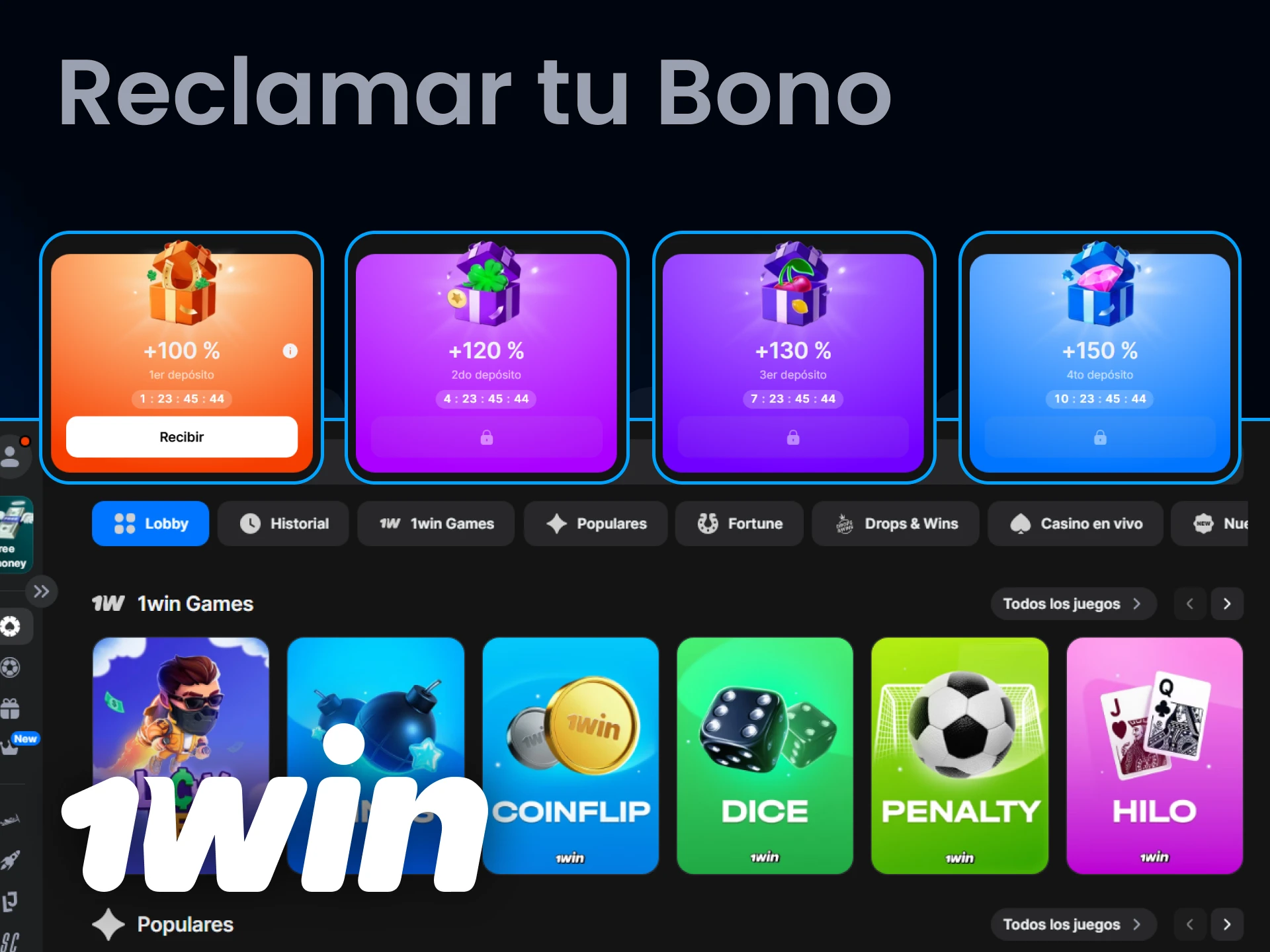 Para obtener mayores ganancias en el casino 1Win, usa los bonos.