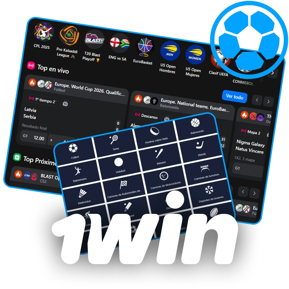 Haz tus apuestas deportivas en 1Win.