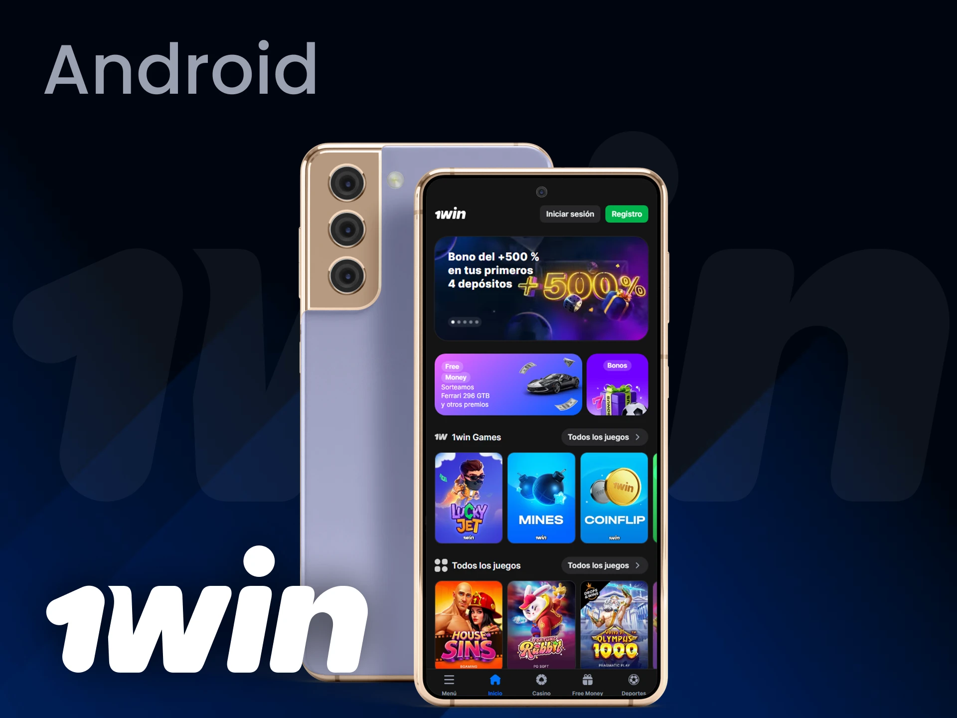 Puedes instalar la app de 1Win en Android.