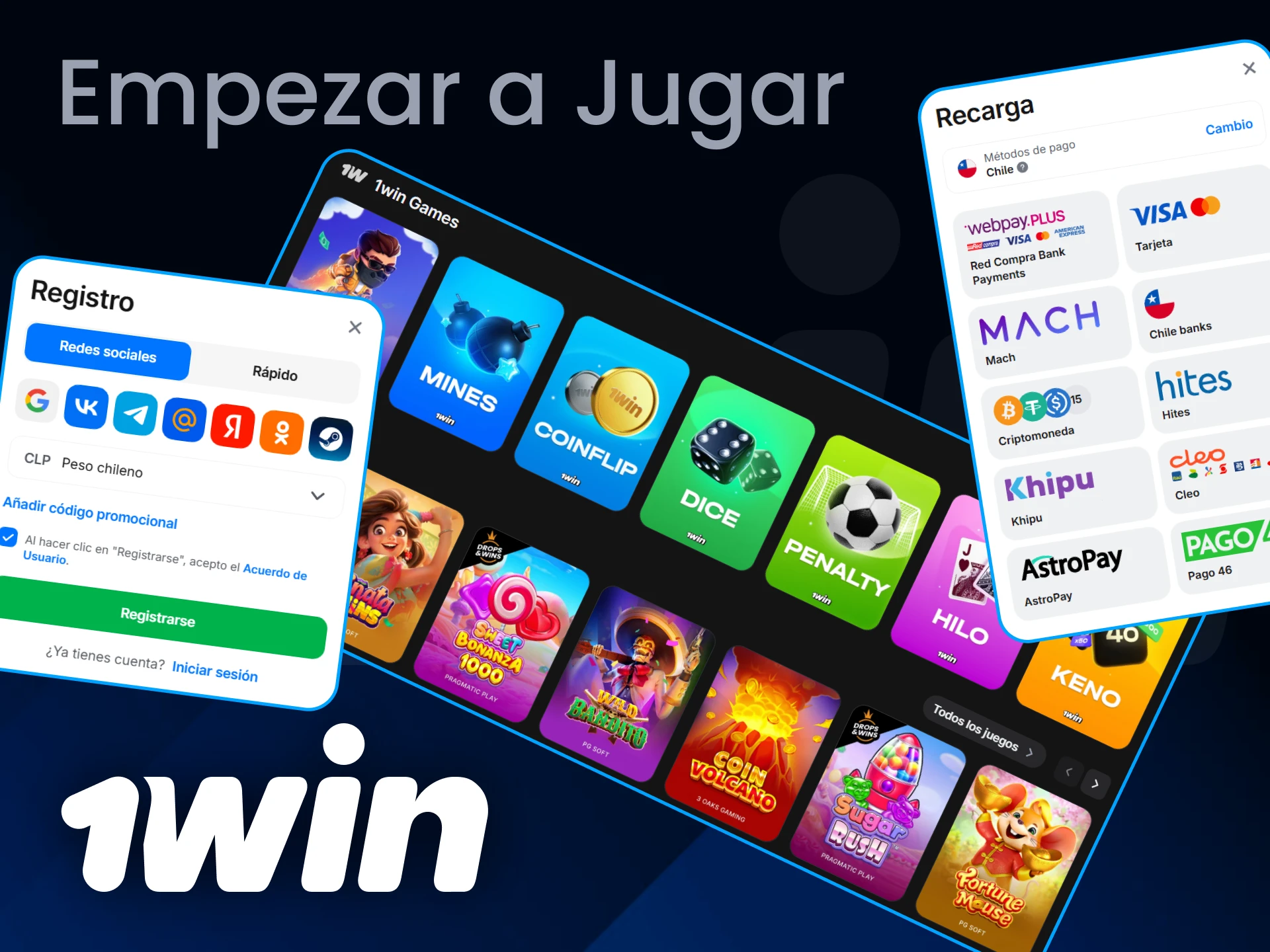 Empieza a jugar en 1Win y gana ya.